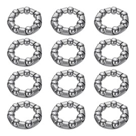 sourcing map Bicycle Crank Ball Bearing 1/5Inch (5mm) x 7 Balls, 12pcs Replacement Ball Bearings for Mountain Bottom Bracket Bearings Bike Wheel Frame Bearing Repair