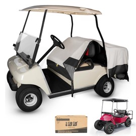 10L0L Universal Golf Cart Seat Covers 4-Passenger, Waterproof Dustproof UV Resistant, Heavy-Duty All-Weather Protection for Club Car EZGO Yamaha and Most Golf Carts