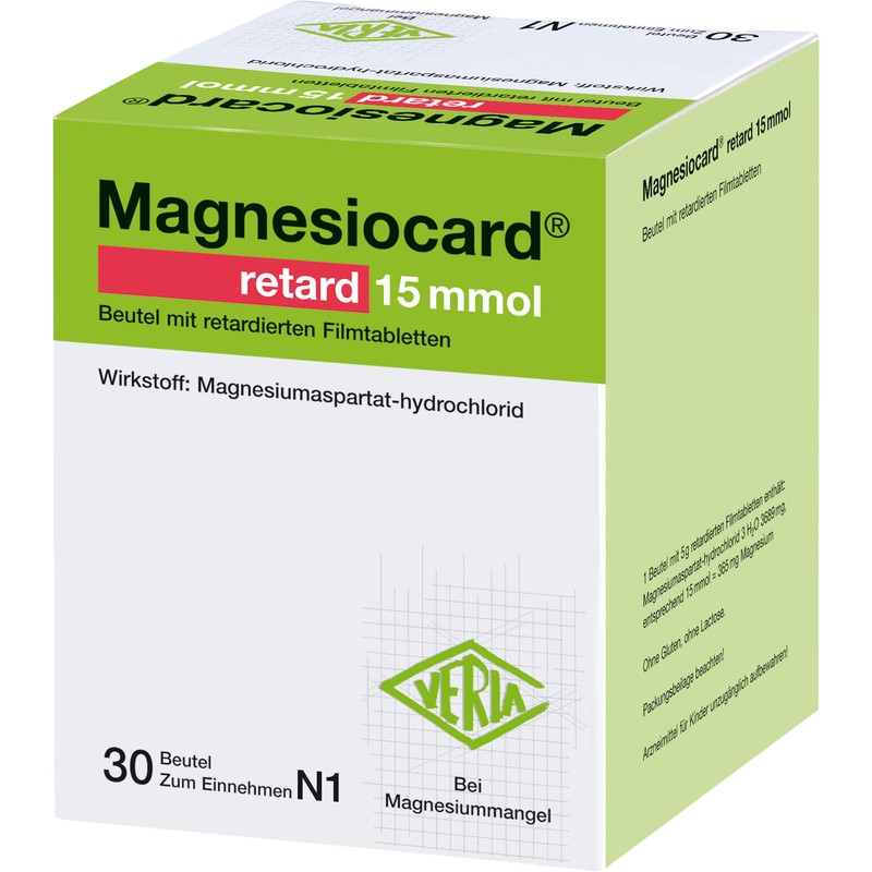 Magnesiocard retard 15 mmol Beutel mit Retardtabletten bei Magnesiummangel, 30