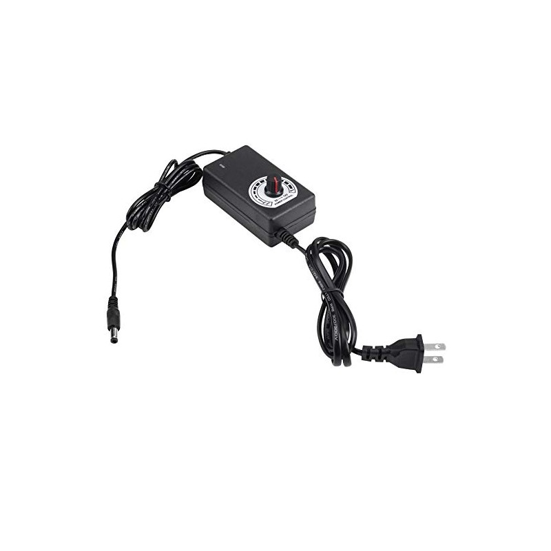 2-line Desktop Continuously Adjustable AC to DC Power Adapter 3-12V