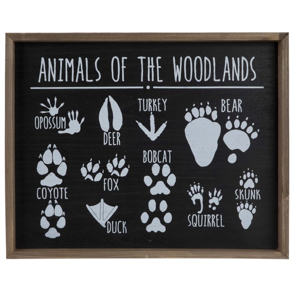 Hobby Lobby Animals of The Woodlands Tracks Hanging Wood Wall Décor