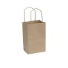 Kraft Paper Shopping 250 Bags Handles 5 ¼” x 3