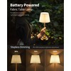 KDG Portables Cordless Table Lamp, Fabric Shade Desk Lamp, 4000mAh