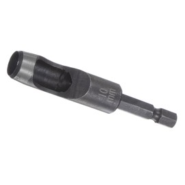 Kozelo Leather Hole Punch Tool - [10mm x 1/4" Shank] Extension Hex Shank Drill Bit Carbon Steel Hollow Puncher for Fabric Leathercraft Belts Use, 85mm Length