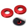 iJDMTOY 2pc Red Aluminum Decorative Door Lock Knob Covers Compatible