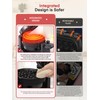 FOHERE Double Waffle Maker, 1400W Rotating Belgian Waffle Iron with