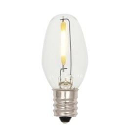 Westinghouse 5284000 0.4 Watt (4 Watt Equivalent) C7 Clear Filament LED Light Bulb, Candelabra Base, 2 Pack