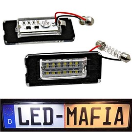 LED number plate lighting modules, E-mark, plug & play, xenon optics 1j