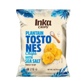 Inka Sea Salt Flavored Tostones Chips, Gluten Free, Non GMO, 4 Ounces (Pack Of 12)