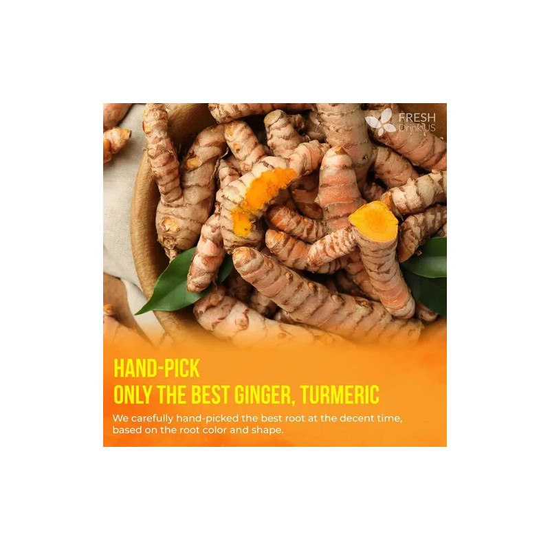 Freshdrinkus, Bolsas De Té De Cúrcuma Y Jengibre Premium 135
