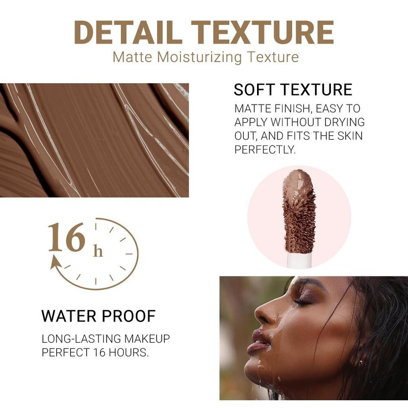 HHLTOH Cocoa Camo Concealer, Full Coverage, Highly Pigmented Concealer With