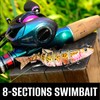 MKNZOME 6 PCS Multi-Jointed Fishing Lures, Lifelike Slow Sinking Bass