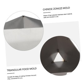 CIYODO Triangle Rice Ball Shaper Stainless Steel Sushi Mold Rice Pudding Maker 13x13x8.5cm Random Style