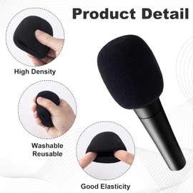 Microphone Cover,Colorful Foam Mic Cover,Reusable Foam Mic Covers Windscreen Suitable for Most Standard Handheld Microphone10Pcs