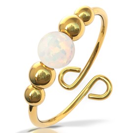 fidget band beads are to be used however you like: fidgeting, turning, sliding back and forth, spinning, rotating, and more. These anxiety relief rings are also strong enough to withstand biting for people who can't stop biting their nails!