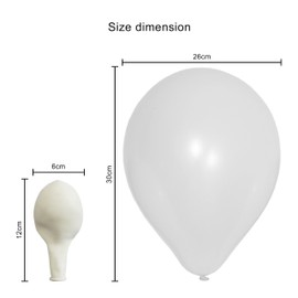 White Balloons Pack of 50. White Balloons Made of Natural Latex. Balloons with a diameter of 28 cm. Ideal for decorating birthdays, weddings and baby showers.