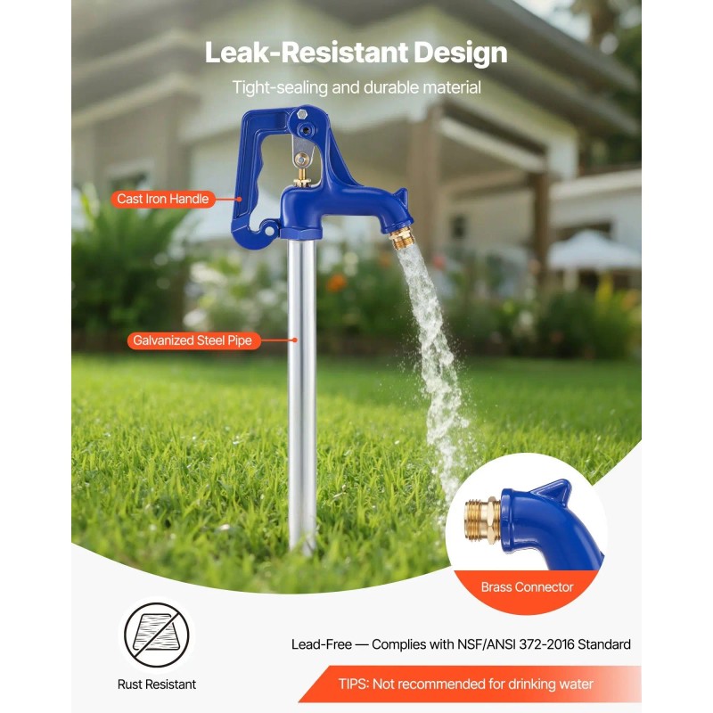 Frost Proof Bibcock Faucet 48 Inch Bury Depth 3/4 In