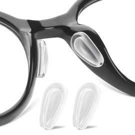 FOFALY Glasses Nose Pads, Anti Slip Eyeglass Nose Pad 3.2mm Heightened Airbag Cushions, Silicone Adhesive Glasses Nose Grips, Teardrop Replacement Nose Pads for Sunglasses (10 Clear Pairs)