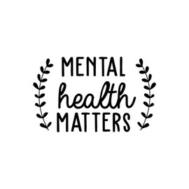 Vinyl Wall Art Decal - Mental Health Matters - 15.5" x 25" - Modern Inspirational Quote Sticker for Home Bedroom Living Room Apartment Work Office Decor