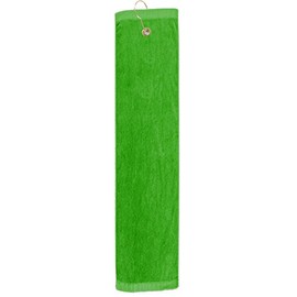 TowelSoft Premium Velour Golf Towel with Tri-fold Hook & Grommet Placement-Lime