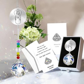 Dog Memorial Gifts for Loss of Dog, Pet Sympathy Gifts Crystal Window Angel Suncatcher,Bereavement Memorial SunCatcher,Dog Remembrance Gift,Pet Passing Away Loss Gifts (B)