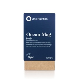 One Nutrition Ocean Mag - Natural Source of Magnesium Hydroxide – Filtered from Fresh Atlantic Sea Water - Easy to Mix with Water or Sports Drinks – 80 Servings - 100g Powder