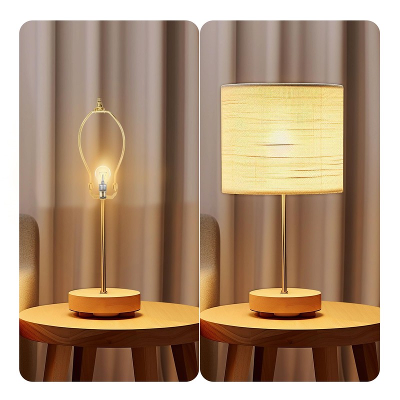 bociloy 2 Sets 9 Inch Lamp Shade Harp Holder Kit,