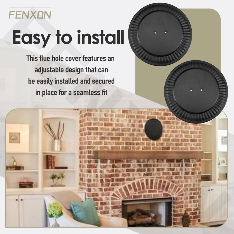 FENXDN 2 Pack 6719900 Adjustable Replacement Furnace Flue Hole Cover,