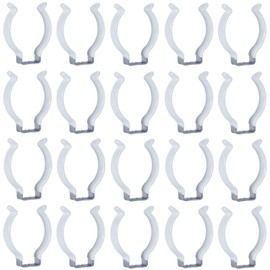 Sonny Brook Hams 20Pcs T12 U Clips LED Tube Light Clips Lighting Fluorescent Lamp Brackets Stainless Steel Lampholder Support Pipe Clamps, White