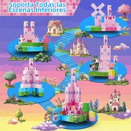 Bloques Magnéticos Juguete Castillo Rosa 100 Piezas