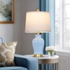 23" Modern Blue Ceramic Table Lamps Set of 2, Coastal