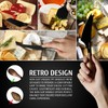 hecef Cheese Knife Set of 3, Bronze Grain Multipurpose Retro