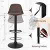 Counter Height Bar Stools Set of 2 Barstools Adjustable Swivel