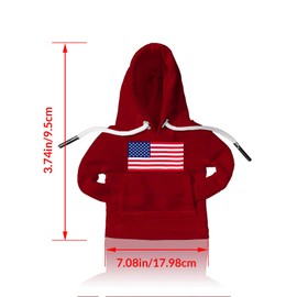 Couslcd Car Gear Shift Cover, Fashionable American Flag Gear Shift Hoodie for Shifter Knobs, Funny Car Shift Knob Cover, Universal Car Interior Accessories (Red)