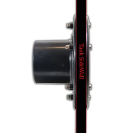 eco-filtration 90MM FLANGED TANK CONNECTOR KOI FISH POND PUMP FILTER TANK PIPE FITTING