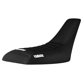 Yamaha 1983-1985 Yamaha YTM 200 3 Wheeler Seat Cover  all BLACK/BLACK ribs  LOGO #209