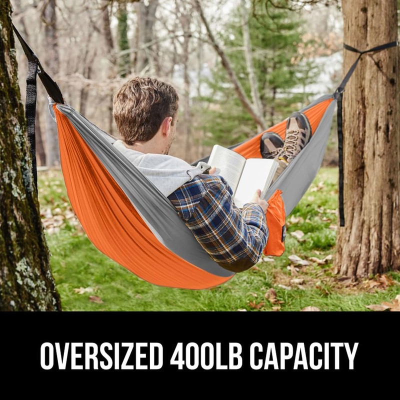 Gorilla Grip Durable Portable Camping Hammock, Holds 400lbs with Heavy