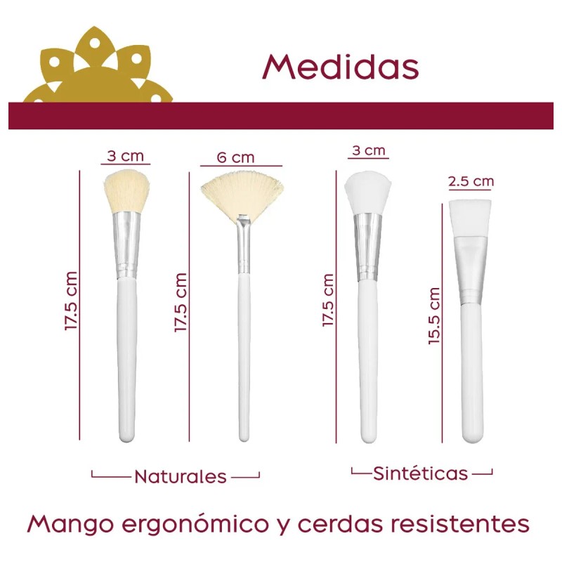 Brocha Facial Mascarillas Pzas.