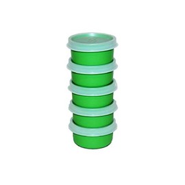 Tupperware Set of 5 Smidgets 1 Ounce Mini Containers Green