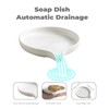 Self Draining Soap Dish, Ceramic Drain Soap Holder Waterfall Design