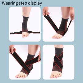Sports Ankle Brace, Compression Support Sleeve Ankle Strap-Achilles Tendon Support, Ankle Support for Ligament Damage(L for Man)