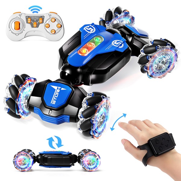 Aiqi Remote Control Car,2.4GHz 4WD Gesture Sensing RC Stunt Car