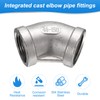 sourcing map 45 Degree Elbow Cast Pipe Fitting 3/4" NPT