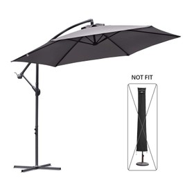 Sekey Parasol Protective Cover with Pole, Cover for Diameter 400 cm / 240 x 330 cm, Garden Umbrella with Ventilation Holes, Cover for Market Umbrella/Balcony Umbrella, Waterproof