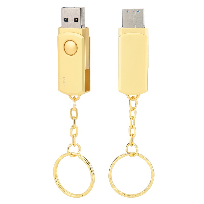 Gold Metal Rotating U Disk with USB Interface for Windows