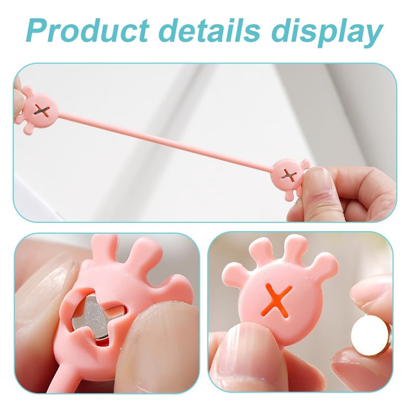 EIHI Pack of 6 Cable Ties Resealable Cable Ties Reusable
