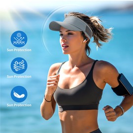 HH HOFNEN Sports Sun Visor Cooling Lightweight Stretchy Packable Running Golf Visor Hat for Men Women