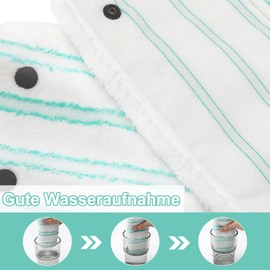 ZMDMAH Pack of 2 Floor Mop Replacement Cover, Mop Cover for Leifheit Combi Clean Twist M Duo Floor Mop, Microfibre Mop Cloth Cover for Washing Machines, Suitable Mop Cover Replacement for All Floor