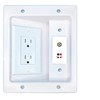 RiteAV RCA-White Speaker Recessed Wall Plate Cable Concealer Management Kit