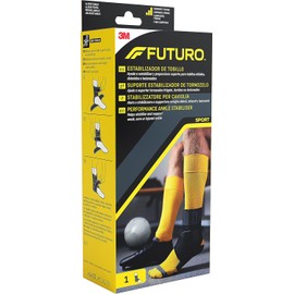FUTURO Performance Ankle Stabilizer, Adjustable, Black (20.3 - 25.4 cm) – Supports Stiff, Sore or Injured, Reinforced Side Stabilizer Helps Prevent Ankle Rolling and Re-injury